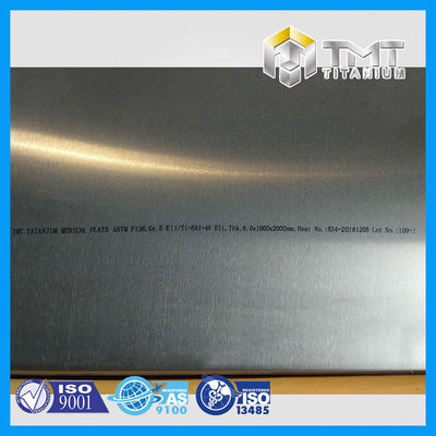 ASTM F136/ISO5832-3 Ti-6Al-4V Eli/GR.23 Titanium Sheet/Plate yang dapat ditanamkan untuk medis
